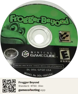 Frogger Beyond Nintendo GameCube, NTSC disc