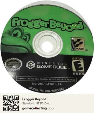 Frogger Beyond Nintendo GameCube, NTSC disc