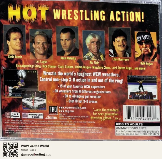 WCW vs. the World PlayStation, NTSC box back