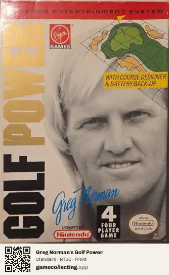 Greg Norman's Golf Power Nintendo Entertainment System, NTSC box front