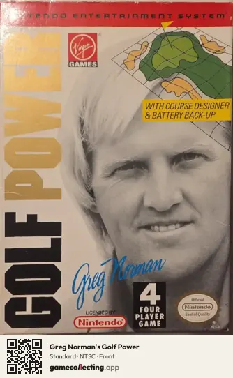 Greg Norman's Golf Power Nintendo Entertainment System, NTSC box front