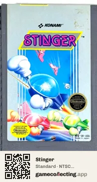 Stinger Nintendo Entertainment System, NTSC cartridge label