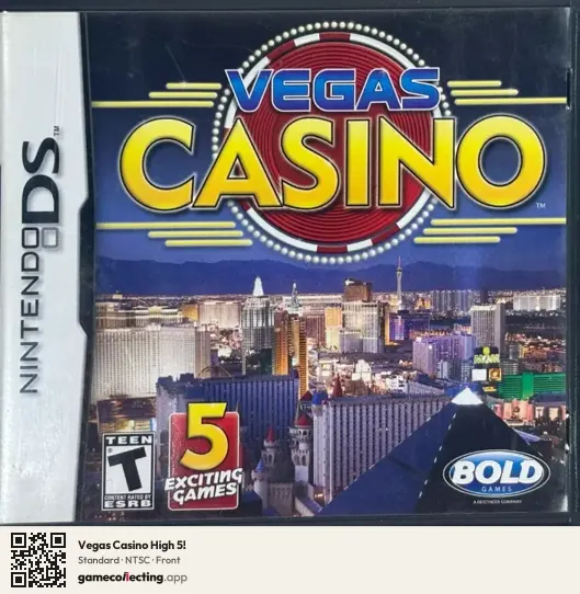 Vegas Casino High 5! Nintendo DS, NTSC box front