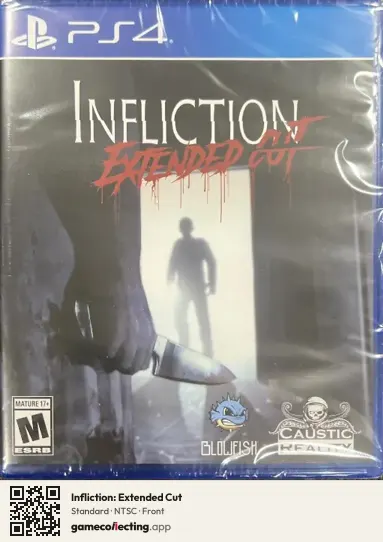 Infliction: Extended Cut PlayStation 4, NTSC box front