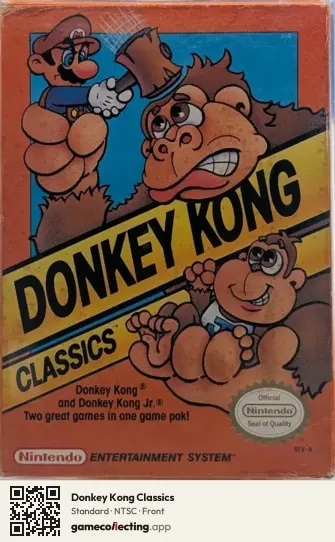 Donkey Kong Classics Nintendo Entertainment System, NTSC box front