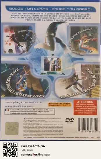 EyeToy: AntiGrav PlayStation 2, PAL box back