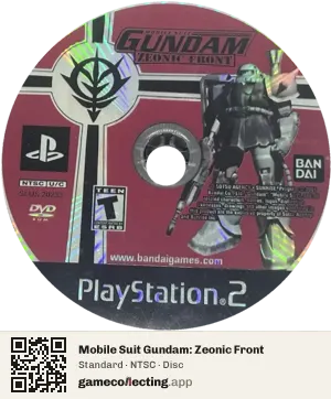 Mobile Suit Gundam: Zeonic Front PlayStation 2, NTSC disc
