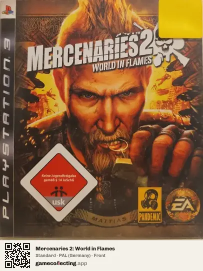 Mercenaries 2: World in Flames PlayStation 3, Germany box front