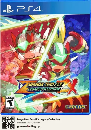 Mega Man Zero/ZX Legacy Collection PlayStation 4, NTSC box front