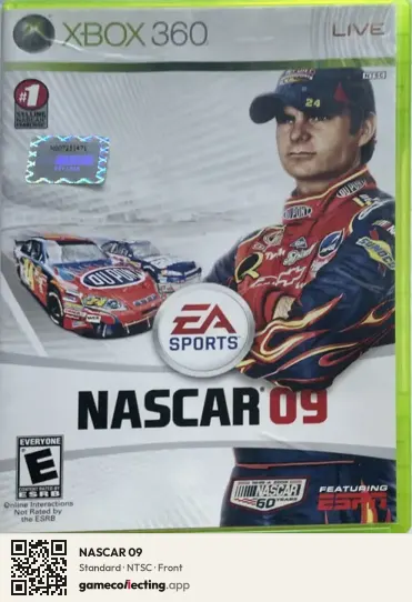 NASCAR 09 Xbox 360, NTSC box front