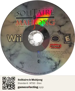 Solitaire & Mahjong Nintendo Wii, NTSC disc