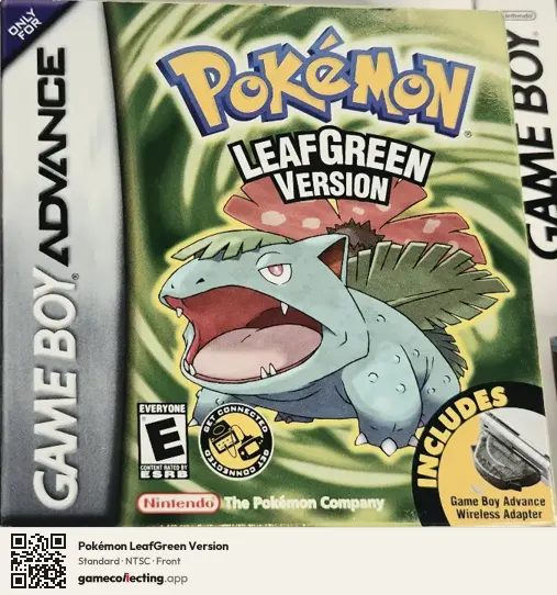 Pokémon LeafGreen Version Game Boy Advance, NTSC box front