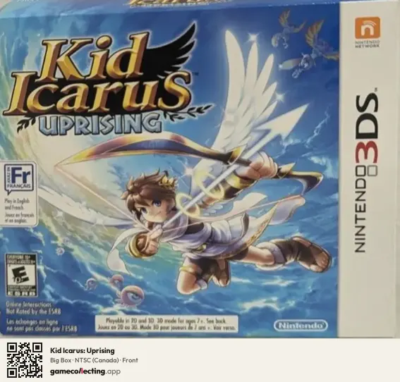 Kid Icarus: Uprising Nintendo 3DS, Canada box front