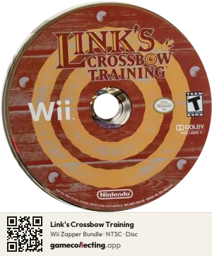 Link's Crossbow Training Nintendo Wii, NTSC disc