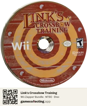 Link's Crossbow Training Nintendo Wii, NTSC disc