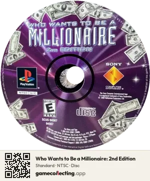 Who Wants to Be a Millionaire: 2nd Edition PlayStation, NTSC disc