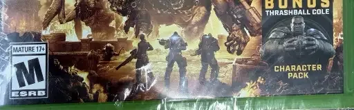 Gears Tactics, the ESRB box on its front