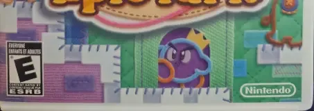 Kirby's Epic Yarn, the ESRB box on its front