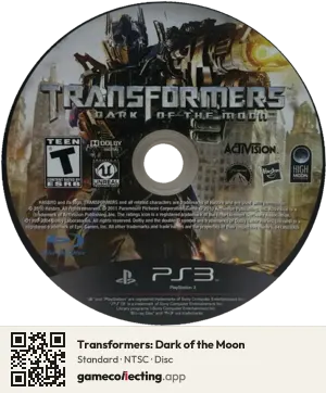 Transformers: Dark of the Moon PlayStation 3, NTSC disc