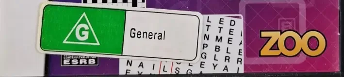 Puzzler Collection, the Australian classification mark on its front