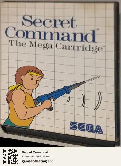 Secret Command Sega Master System, PAL box front