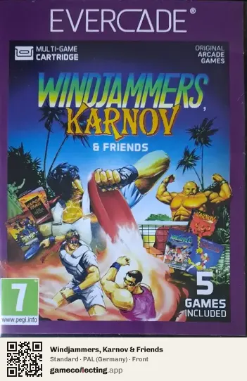 Windjammers, Karnov & Friends Evercade, Germany box front
