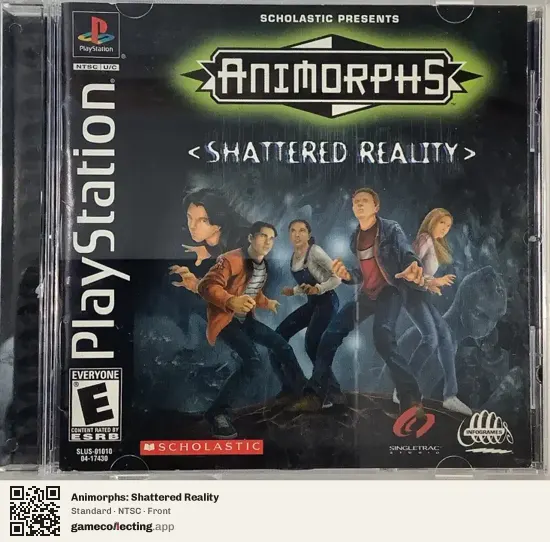 Animorphs: Shattered Reality PlayStation, NTSC box front