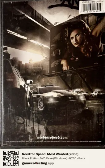 Need for Speed: Most Wanted (2005) Computer, NTSC box back