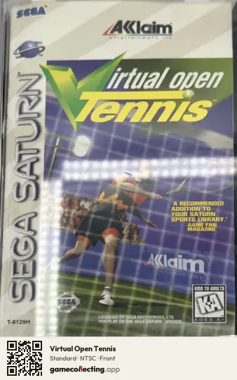 Virtual Open Tennis Sega Saturn, NTSC box front