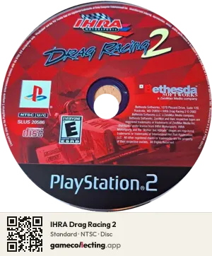 IHRA Drag Racing 2 PlayStation 2, NTSC disc