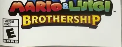 Mario & Luigi: Brothership, the ESRB box on its front