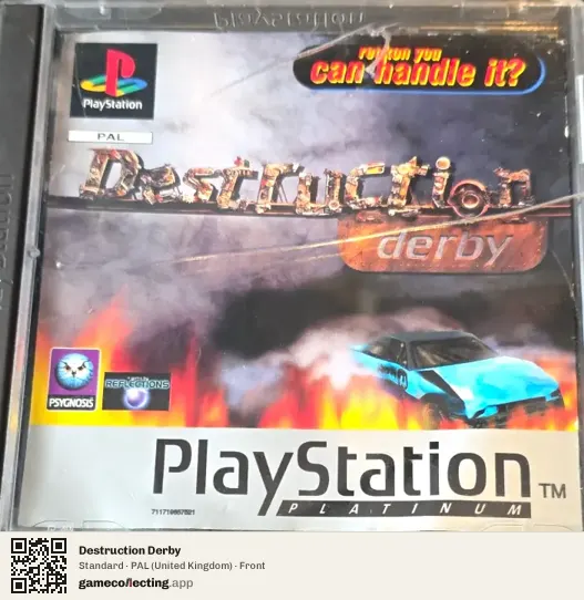 Destruction Derby PlayStation, United Kingdom box front