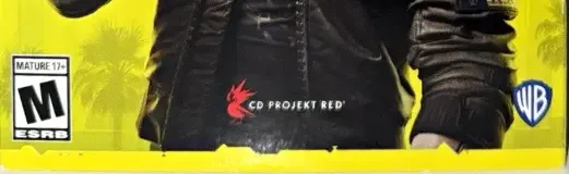 Cyberpunk 2077, the ESRB box on its front