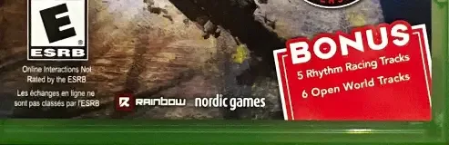 MX vs. ATV Supercross Encore, the ESRB box on its front