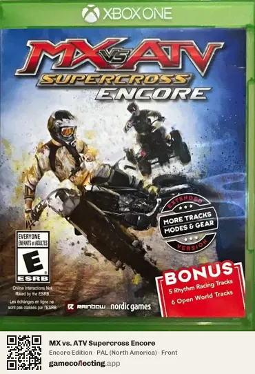 MX vs. ATV Supercross Encore Xbox One, North America box front