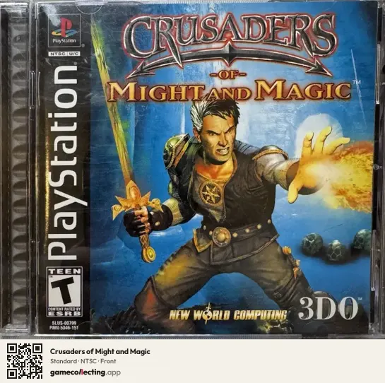 Crusaders of Might and Magic PlayStation, NTSC box front