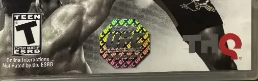 UFC Undisputed 3, the ESRB box on its front