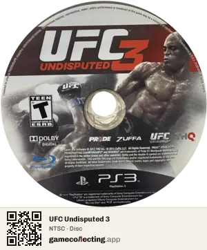 UFC Undisputed 3 PlayStation 3, NTSC disc