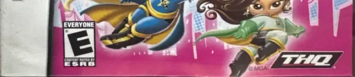 Bratz Super Babyz, the ESRB box on its front