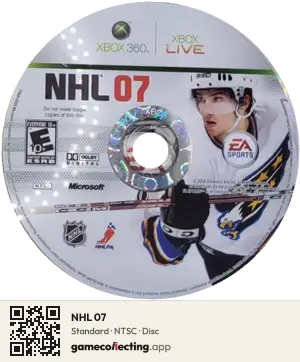 NHL 07 Xbox 360, NTSC disc