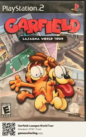 Garfield: Lasagna World Tour PlayStation 2, NTSC box front