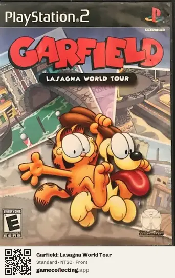 Garfield: Lasagna World Tour PlayStation 2, NTSC box front
