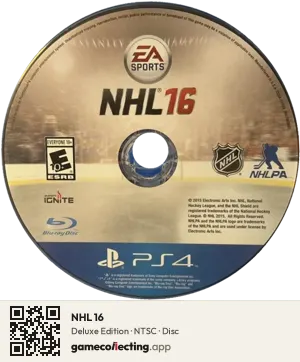 NHL 16 PlayStation 4, NTSC disc