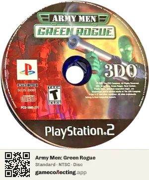 Army Men: Green Rogue PlayStation 2, NTSC disc