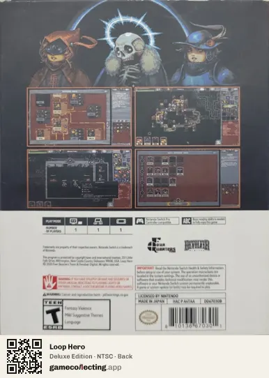 Loop Hero Nintendo Switch, NTSC box back