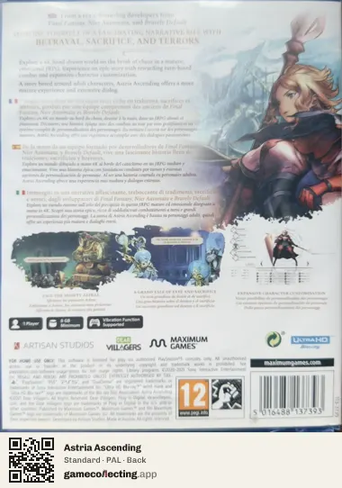 Astria Ascending PlayStation 5, PAL box back