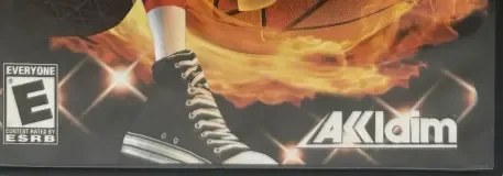 NBA Jam, the ESRB box on its front