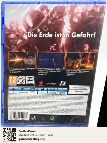 Earth's Dawn PlayStation 4, Germany box back
