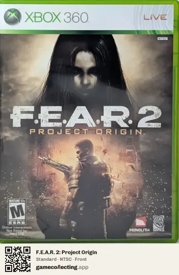 F.E.A.R. 2: Project Origin Xbox 360, NTSC box front