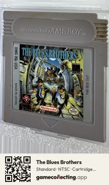 The Blues Brothers Game Boy, NTSC cartridge label